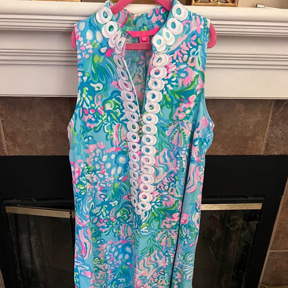 Size 00 Lilly Pulitzer Zip Front Shirt Dress